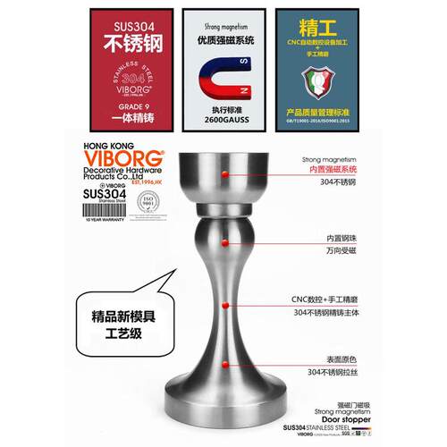 香港碰门锁地强磁304木堡不锈钢 吸门精密墙吸门吸万向域房精铸