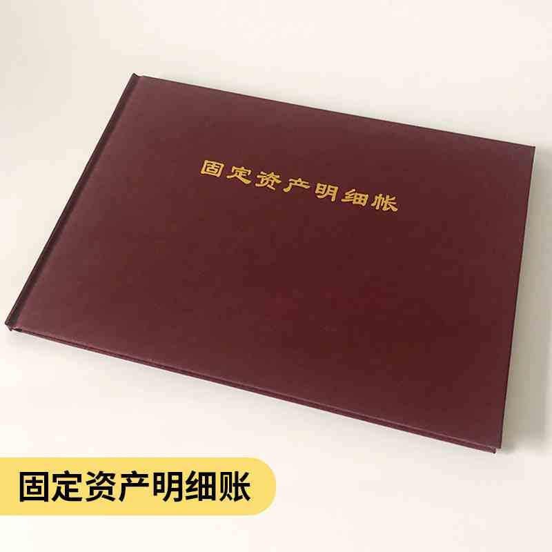 固定资产明细账台账本财务管理登记本登记表精装本横版16开100页