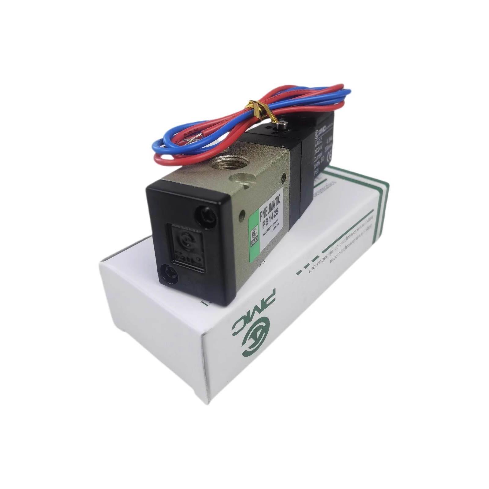 韩国原装PMC气动电磁阀PS142S 换向阀DC21-26V AC220V DC24V