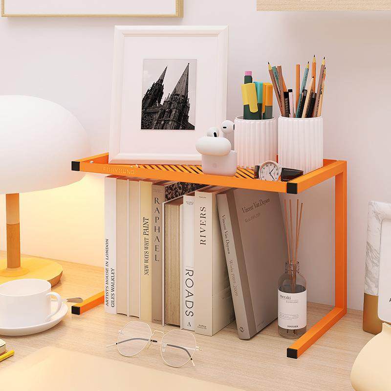 金属资料书架桌面置物架笔记本支架手机四联收纳文件架多功能