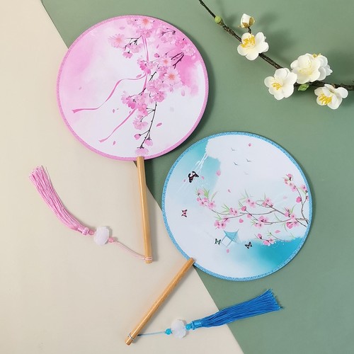 双面团扇古风扇子汉服旗袍舞蹈扇