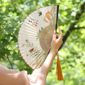 便携折叠小扇子夏季 古风扇子折扇国风新中式 女款 汉服旗袍舞蹈扇