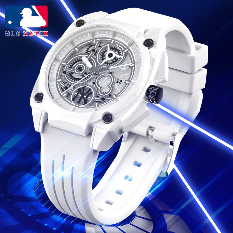mlb美职棒赛博朋克风潮流时尚气质情侣石英手表ny22061