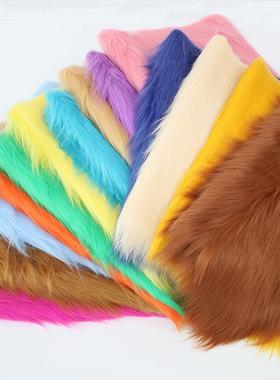 cm毛长白色驼色长毛绒布料仿皮草展示背景布DIY狮子毛主播毛毯布