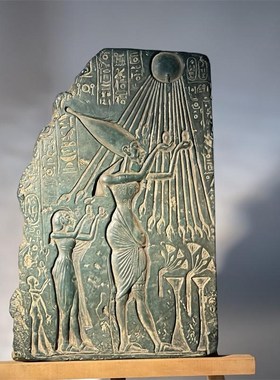 复刻古埃及雕像i阿吞阿赫那吞历史浮雕美术教具家居桌面装饰摆件