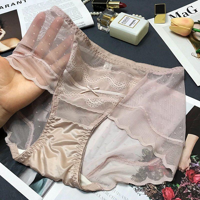 高品质甜美少女感内裤女蕾丝性感薄款无痕中腰三角裤女网纱舒适,女士内衣/男士内衣/家居服,女三角裤,淘宝优惠券,粉丝福利购,淘宝优惠卷