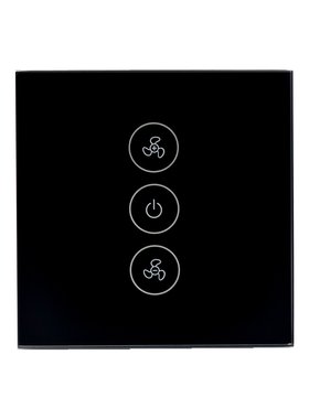 涂鸦智能风扇开关wifi欧规86黑色白色CE语音控制调速面板智能语音