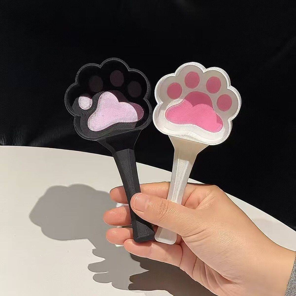 猫爪可爱猫粮勺狗粮勺3D打印高颜值易清洗不沾粮喂猫宠物勺