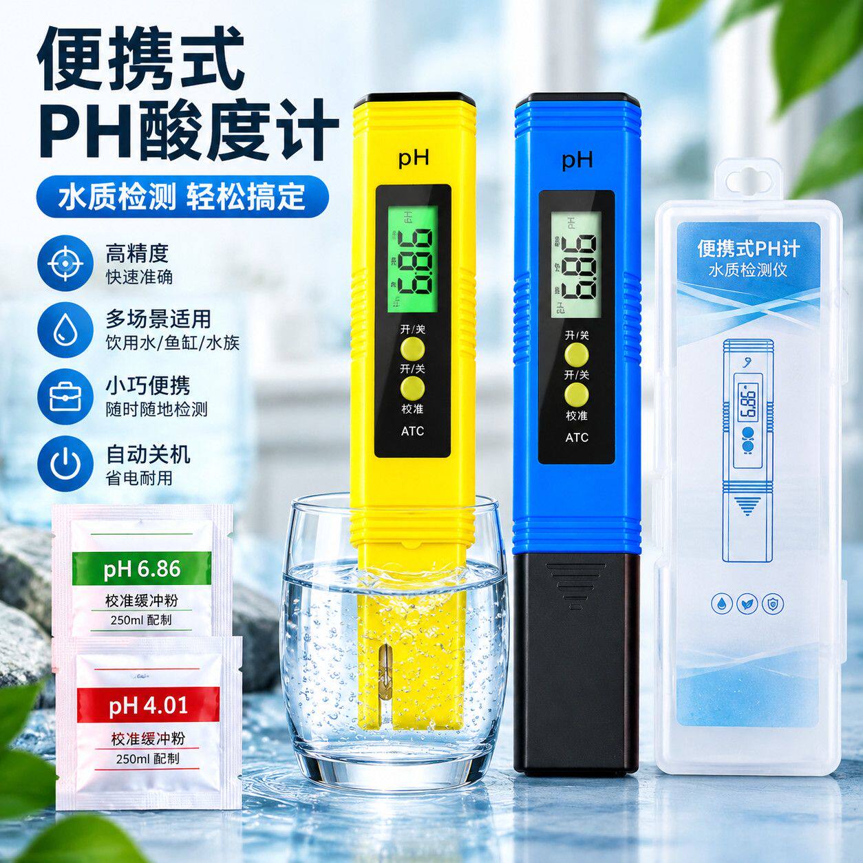 高精度 PH监测仪表便携式PH酸度计PH 测试笔水产池水酸碱度检测仪