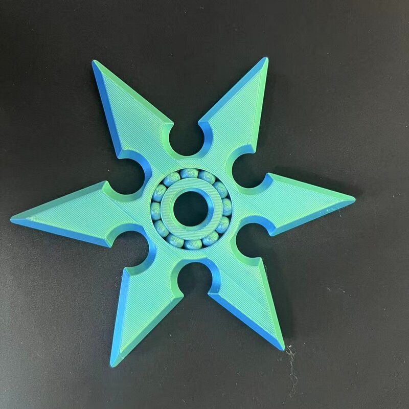 3d打印新款忍者星型手指陀螺旋转解压玩具地摊摆摊市集爆款