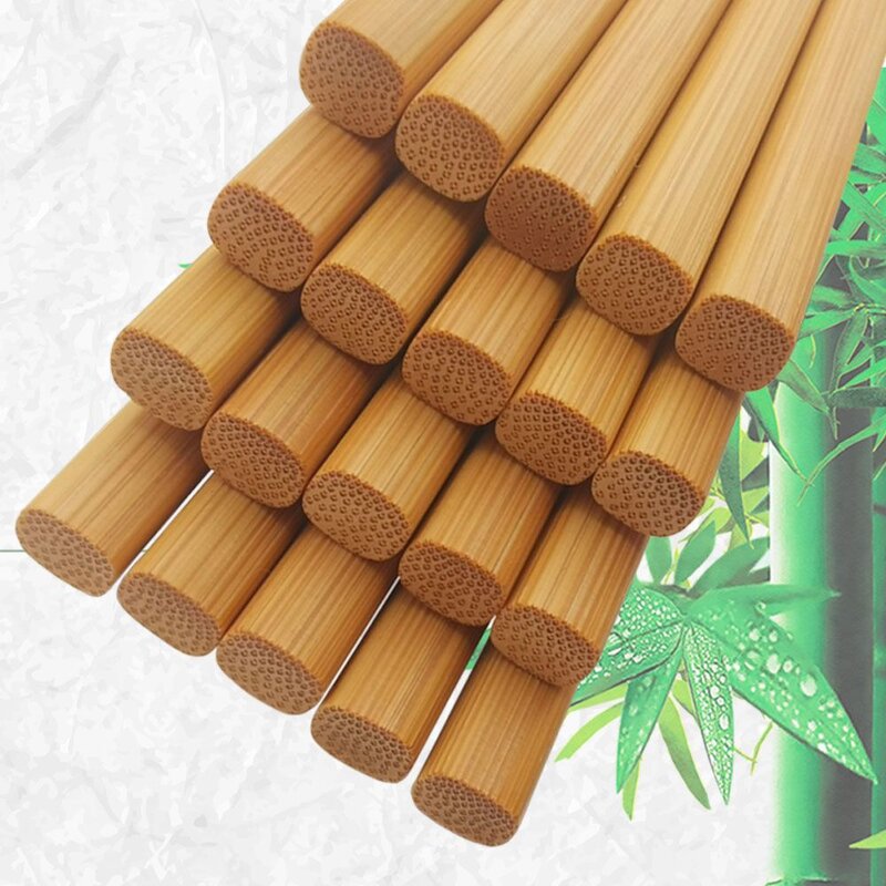 加长加粗无漆精品竹筷家庭多人使用10至30双老式传统家用竹木筷子
