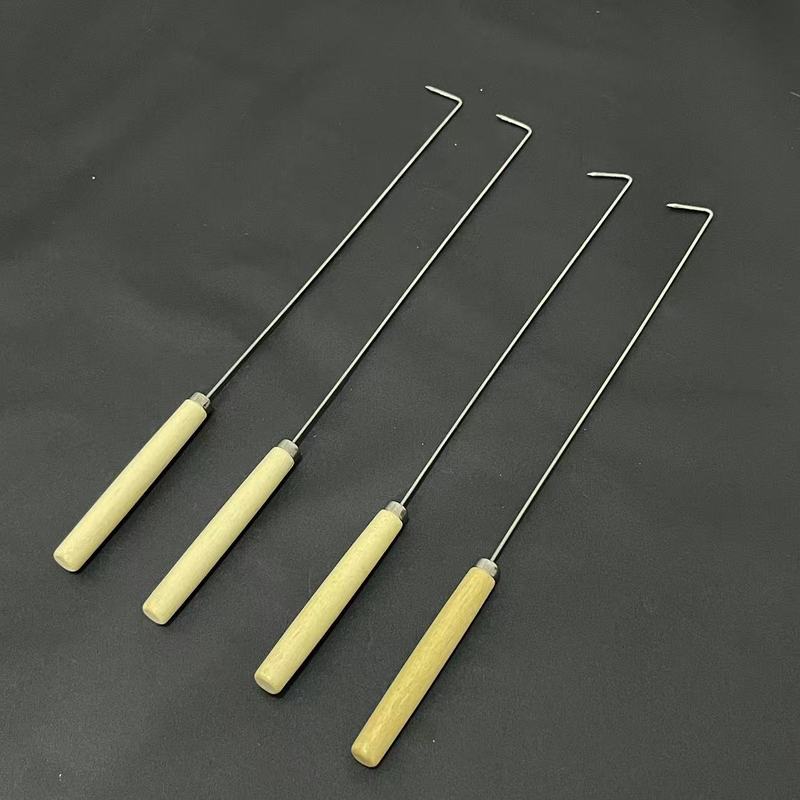木柄缝隙清理钩子不锈钢绞肉机缝隙清洁钩商用绞肉器清理钩子