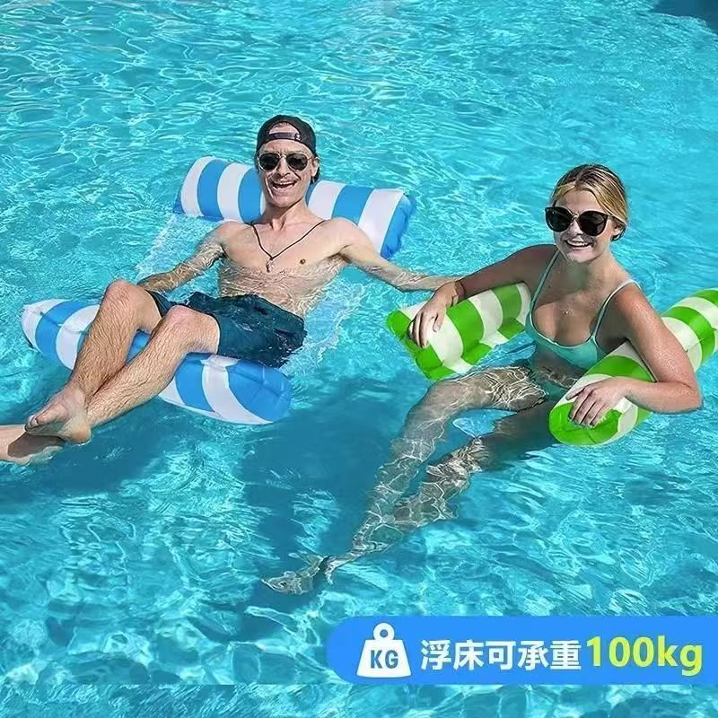 清仓可折叠水上浮床成人浮排戏水气垫游泳漂流躺椅可坐充气浮排