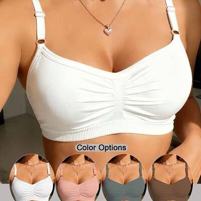 Push Up Wireless Bra Set Comfortable Adjustable Straps Wire