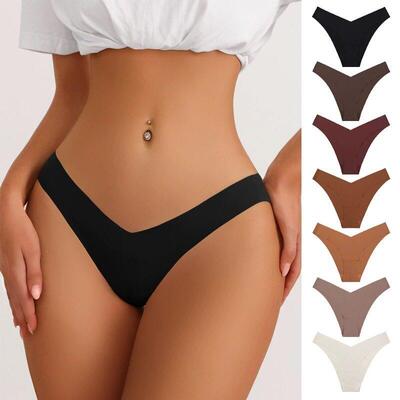 Women 7pcs Cut Knicker Casual Comfy Breathable Seamless