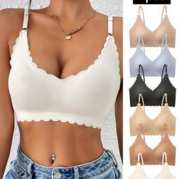 1 2 3PCS Push Up Seamless Bra Adjustable Straps Wire Support
