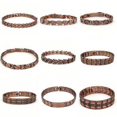 Adjustable 3X Magnetic Men Set Bracelet Ring Ergonomic