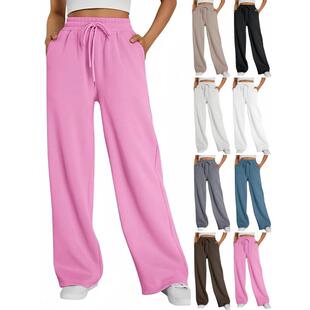 Buenoble Women Fleece Barrel Leg Sweatpant Winter Warm