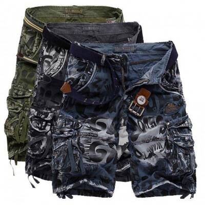 Shorts Breathable Five Point Summer Men Casual Camouflage