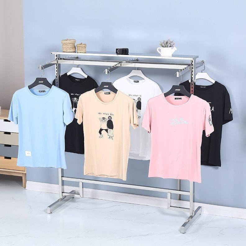 服装店展示架中岛六臂架不锈钢挂衣架落地商场双面正挂女装店货架