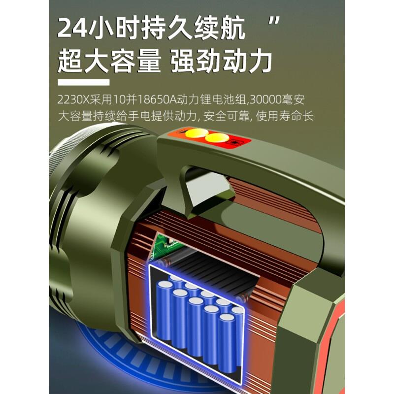 翰光手电筒强光充电超长续航户外超亮大功率氙气手提灯疝气探照灯