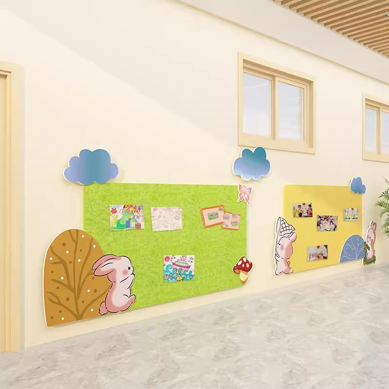 幼儿园大厅走廊楼梯墙面背景创意布置装饰文化环创材料素材半成品