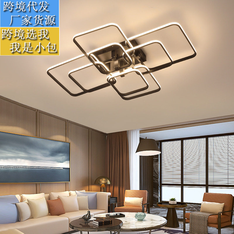 后现代简约大气客厅灯长方形led吸顶灯具北欧创意书房温馨卧室灯