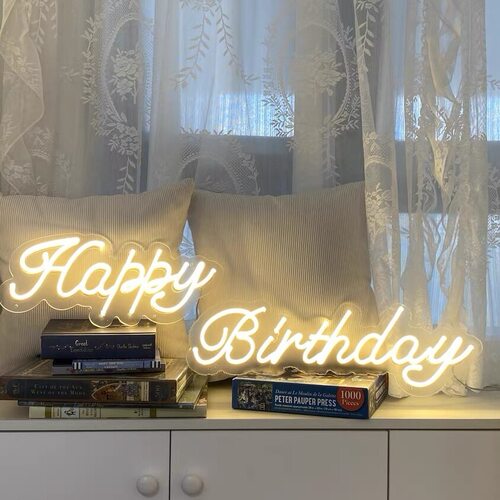 生日字母灯牌派对led灯求婚装饰氛围happybirthday发光名字霓虹灯