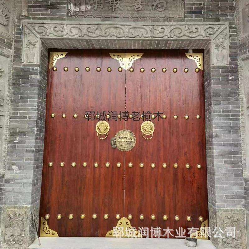 直销复古新中式实木门庭院别墅防腐防潮木大门