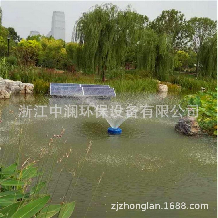 太阳能喷泉曝气机光伏增氧设备
