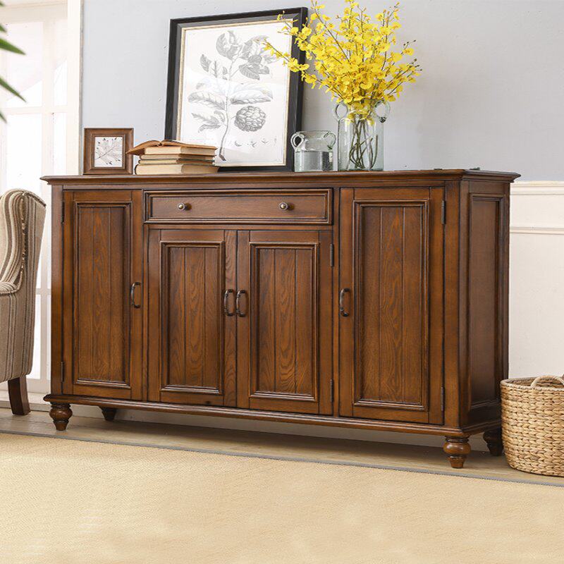 美式鞋柜家用门口实木进门玄关柜大容量收纳防尘一体简易柜小户型