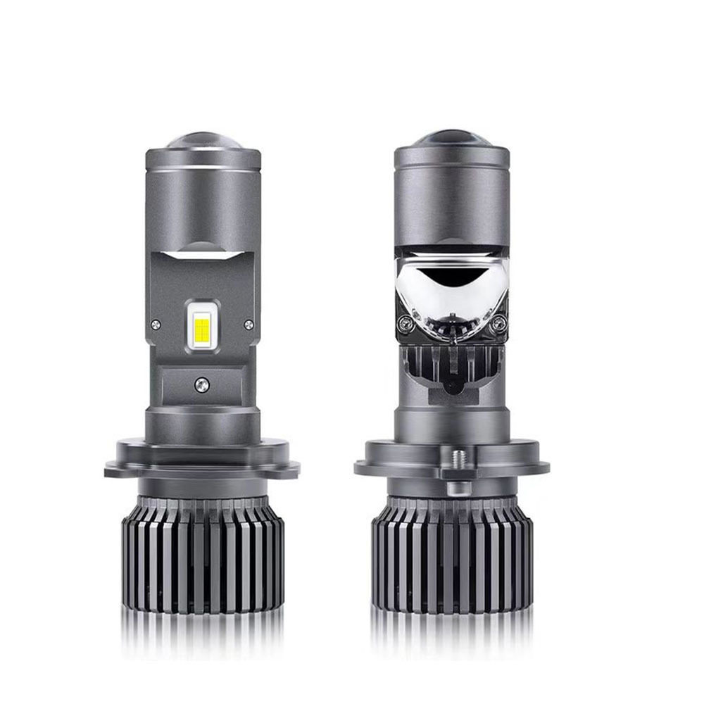 新款H4透镜外置汽车摩托车通用 LED大灯鱼眼灯远近光12-24V