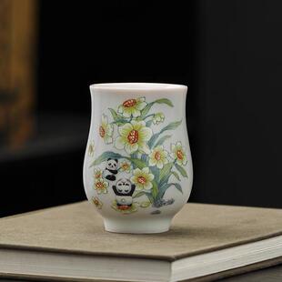 德鼎庄晓明大师作品手绘《花间闲趣》高档个人精致主人杯单杯茶杯