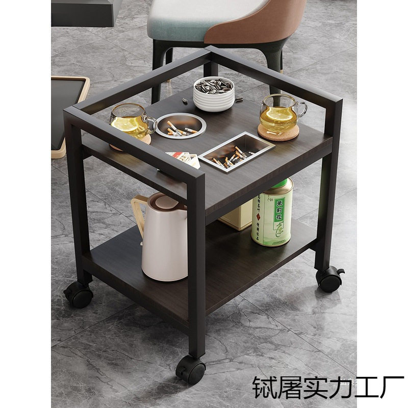 边桌子棋牌室小边几麻将机可移动置物架麻将桌茶水架茶几打牌客厅图片