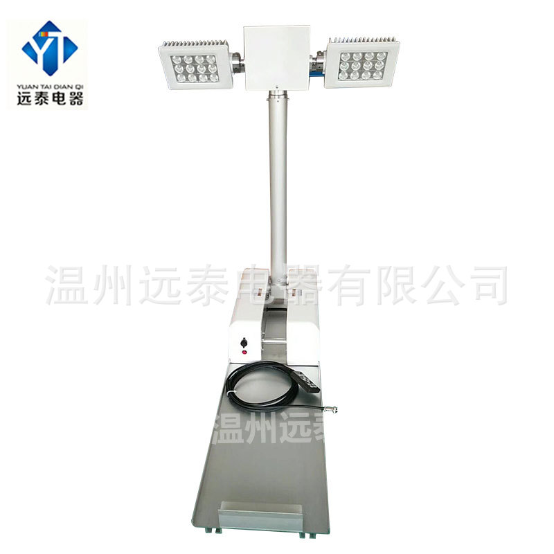 LED车载移动升降照明设备 倒伏式车顶升降照明灯车载升降探照灯