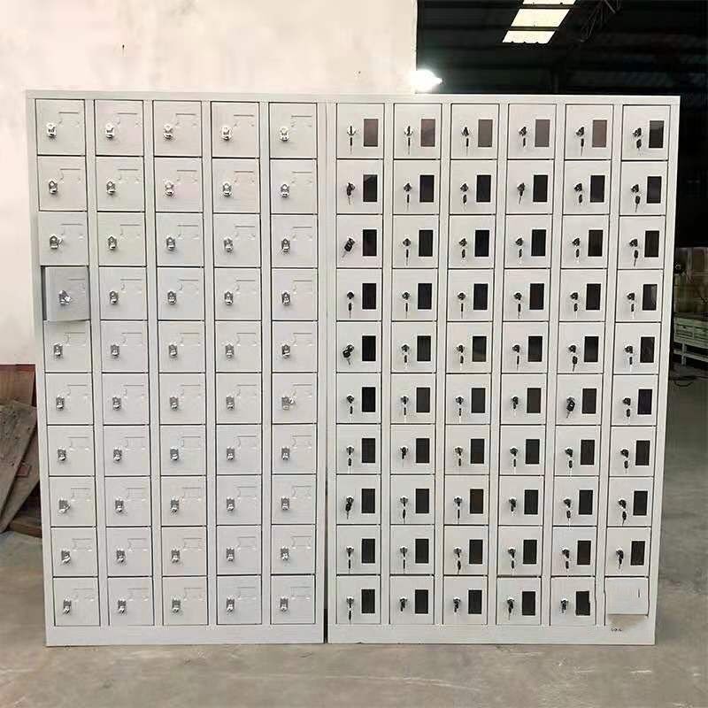 100门手机柜存放柜带锁不锈钢手机柜手机寄存柜钢制员工储物柜