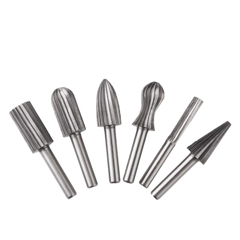 6PC木工旋转锉 电钻用DIY根雕打磨制作 六件套木工面铣刀雕刻铣刀