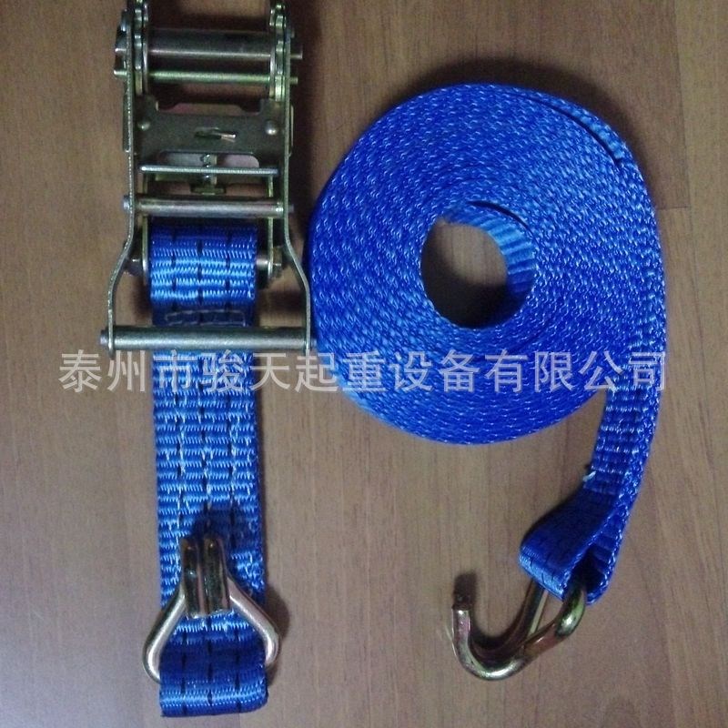 拉紧器1.5寸7m汽车收紧器2t 8m 货物捆绑带 S钩紧固带