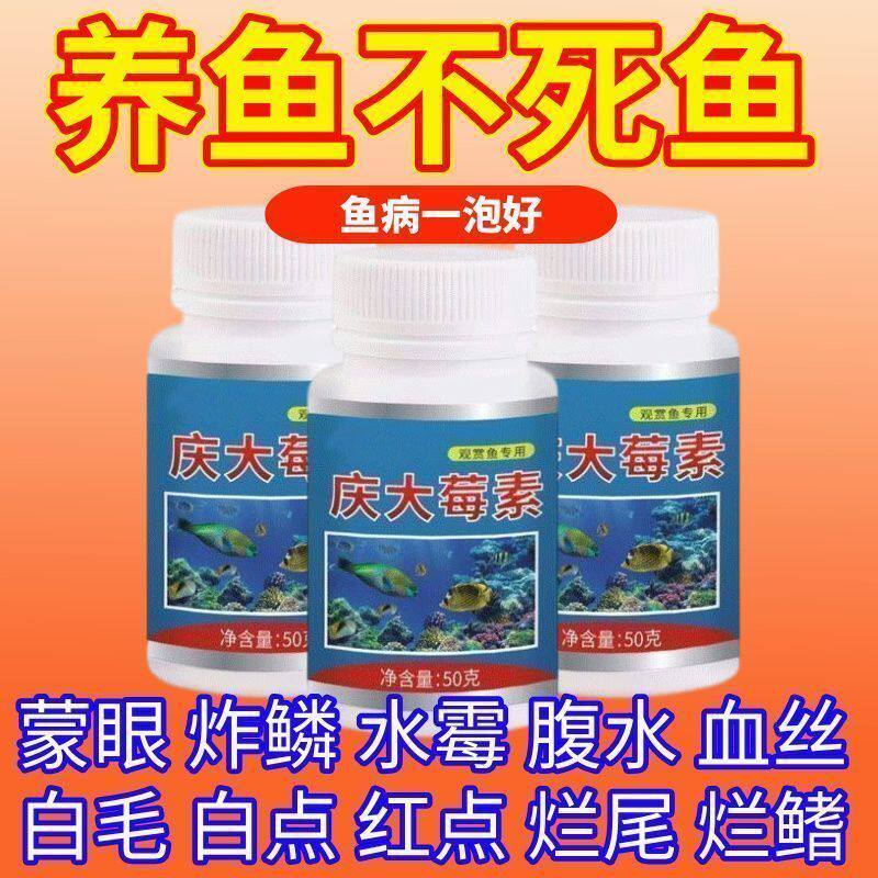 庆大霉素鱼病专用药烂身烂尾白点白毛掉磷蒙眼杀菌消炎康复消毒药
