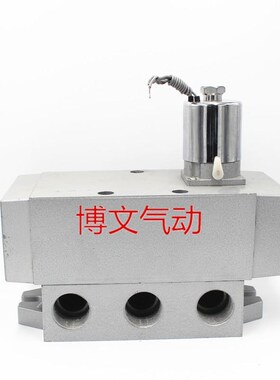 二位五通 单电控电磁阀 K25DH-20 6分控滑阀换向气阀OAC220V DC24