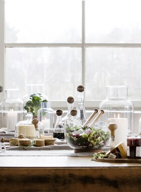 Y sagaform 果盘沙拉碗 Oak Lserving bowl