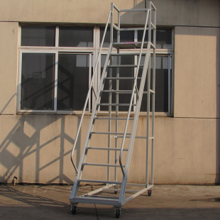 登高车仓库登高梯超市库房理货取货带轮可移动平台梯子Y货架取货