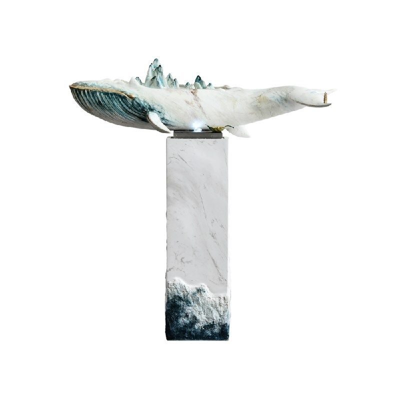 玄关客厅工艺品鱼喷泉摆件会所别B墅流水景观流水装饰办公室树脂,家居饰品,装饰摆件,淘宝优惠券,粉丝福利购,淘宝优惠卷