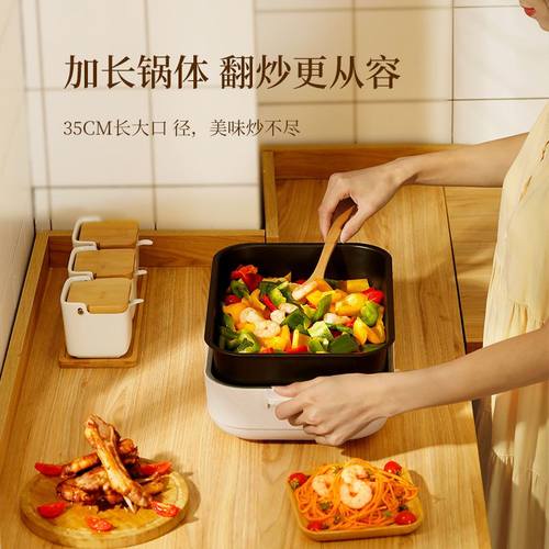 速发新品新新款料理锅多功能烤z肉涮烤一体锅家用电煮锅电X烤炉两