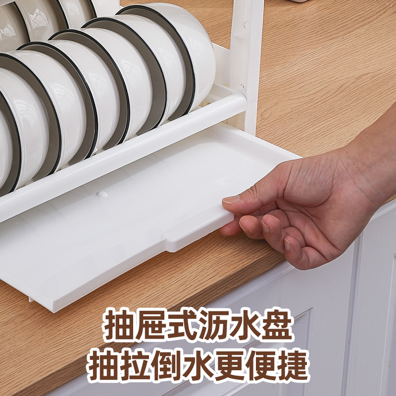 碗盘收纳架台面碗碟沥水架v厨房置物架家用刀架多功能碗盘筷收纳