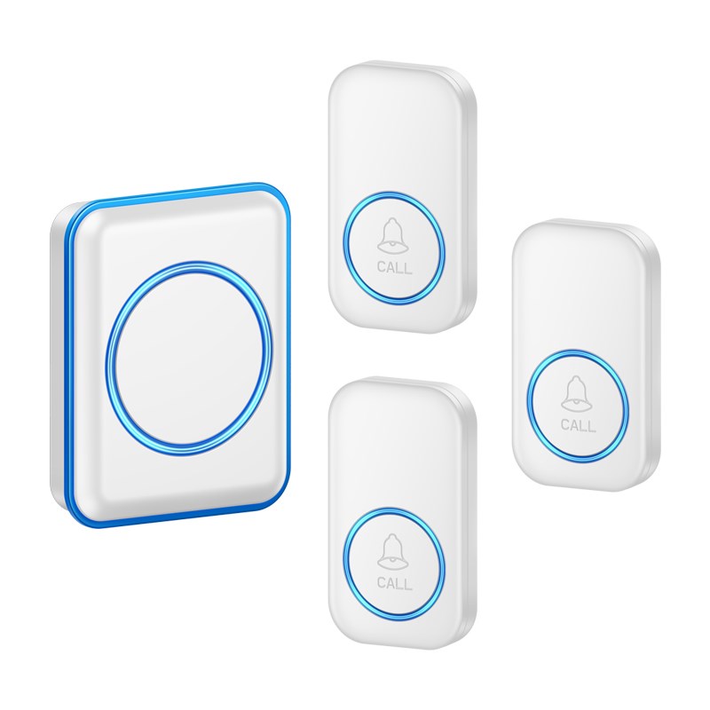 智能无线家用g门铃接收器不用电池远距离电子遥控三拖一呼叫器