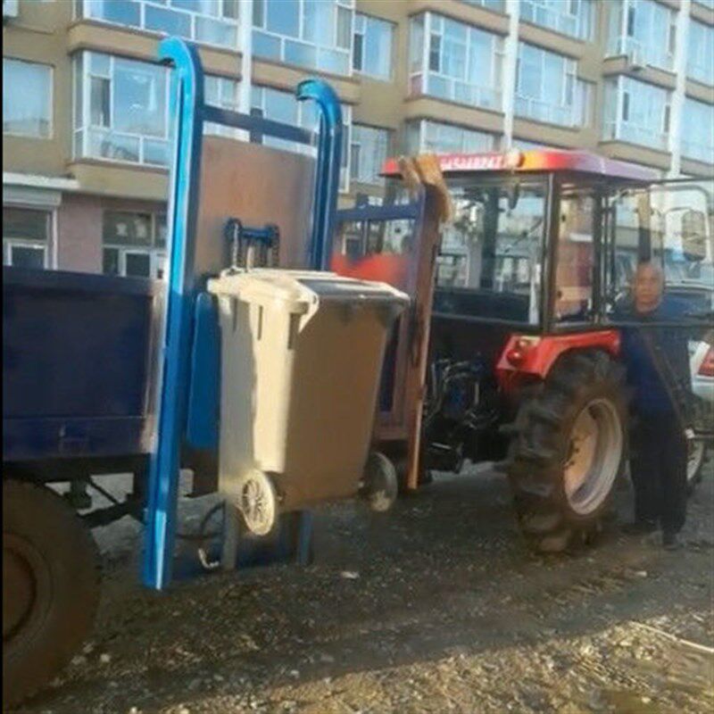 拖拉机三轮车农用车垃圾桶提升B机挂桶提升机垃圾桶提升器升降器