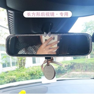 适用奔驰c26f0l镶钻内后视镜框e300l车内装 c200 饰用品a200l钻glc