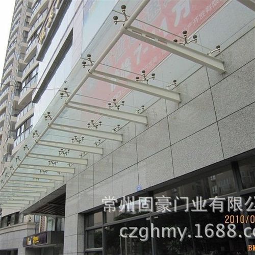 玻璃雨棚 常州钢化玻r璃棚 门头雨棚钢化玻璃雨棚阳台伸缩