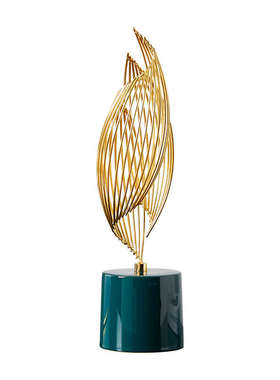 欧式轻奢现代家居玄关电视柜办公室F门店工艺装饰品做生意摆件大